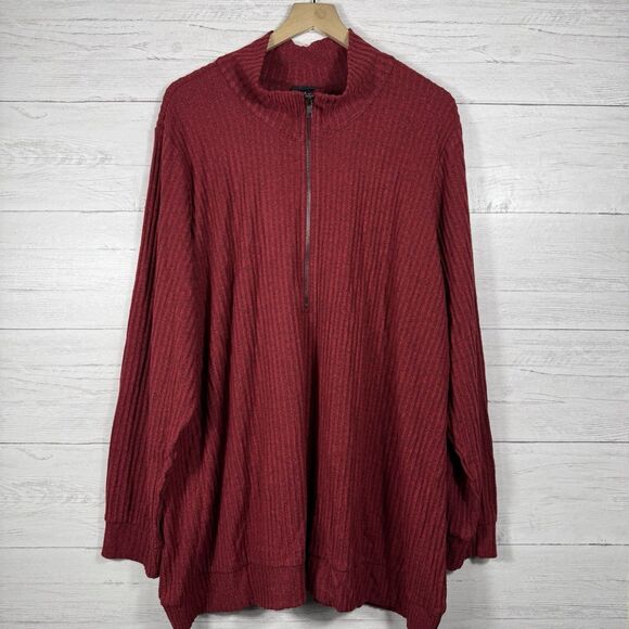 Torrid Womens Size 5 red 1/2 zip long sleeve ribbed sweater - Picture 1 of 6